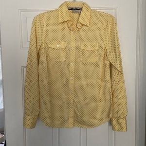 Women's Yellow Polkadot Blouse Size XS